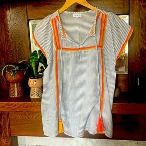 THML size xs cotton cap sleeve blouse